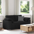 vidaXL Sofa dwuosobowa Czarny 160 cm tkanina