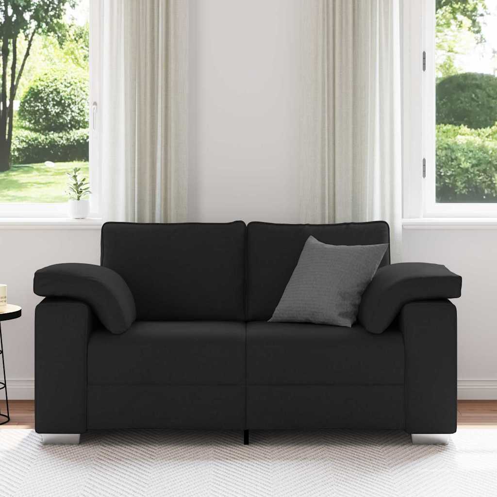 vidaXL Sofa dwuosobowa Czarny 160 cm tkanina