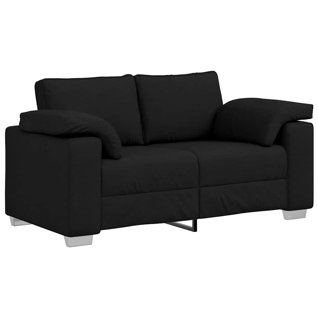 vidaXL Sofa dwuosobowa Czarny 160 cm tkanina
