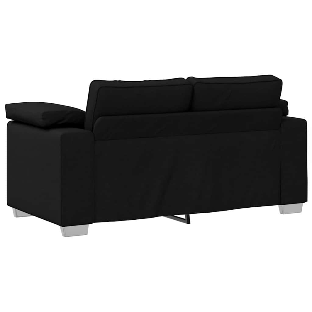 vidaXL Sofa dwuosobowa Czarny 160 cm tkanina