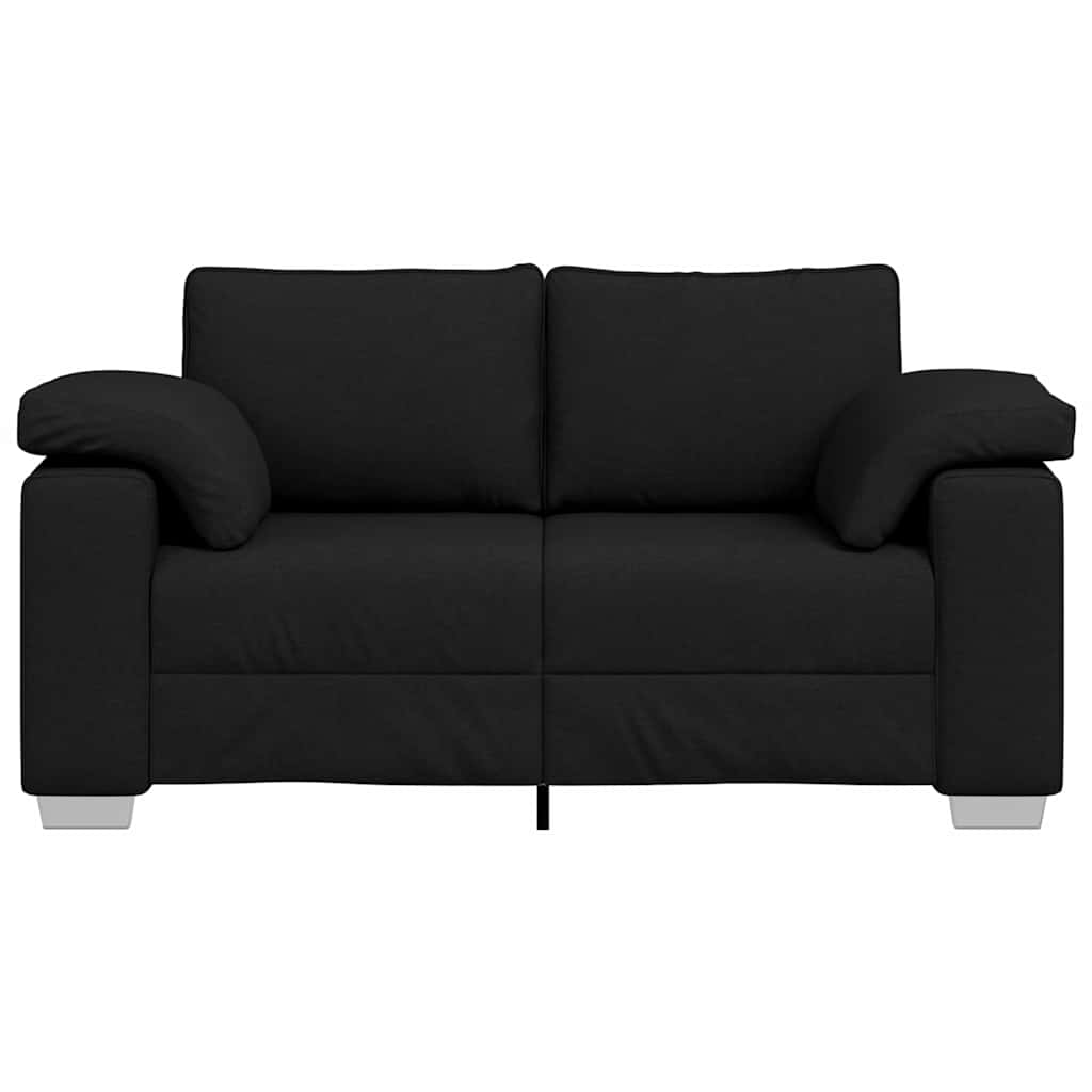 vidaXL Sofa dwuosobowa Czarny 160 cm tkanina