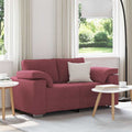 vidaXL Sofa dwuosobowa Czerwone wino 160 cm tkanina