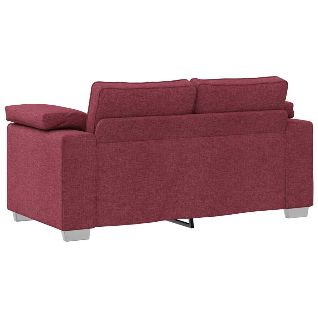 vidaXL Sofa dwuosobowa Czerwone wino 160 cm tkanina