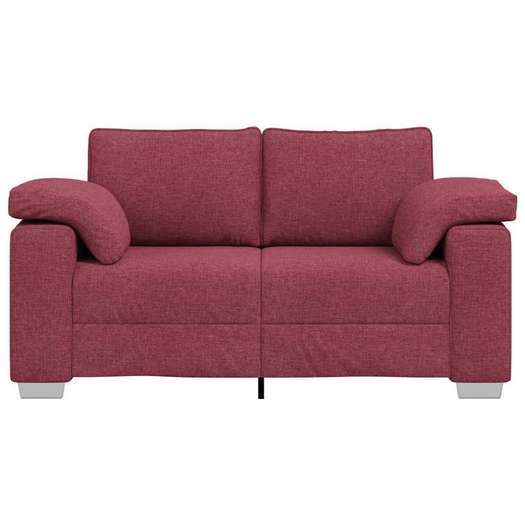 vidaXL Sofa dwuosobowa Czerwone wino 160 cm tkanina