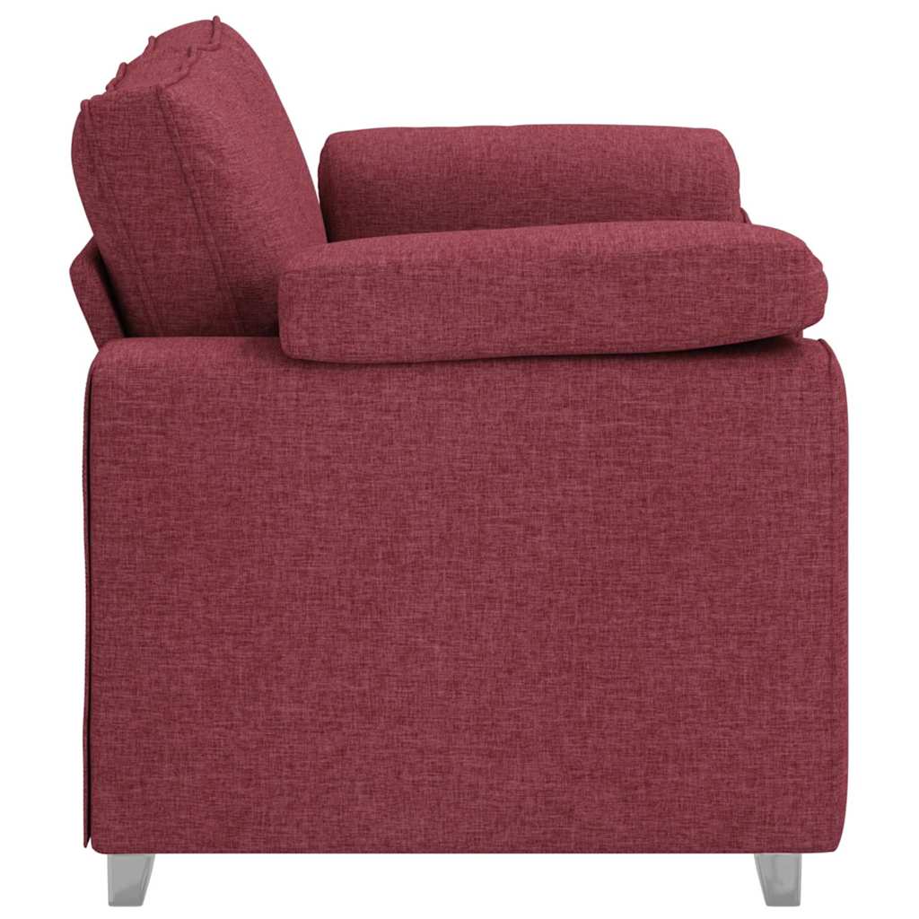 vidaXL Sofa dwuosobowa Czerwone wino 160 cm tkanina