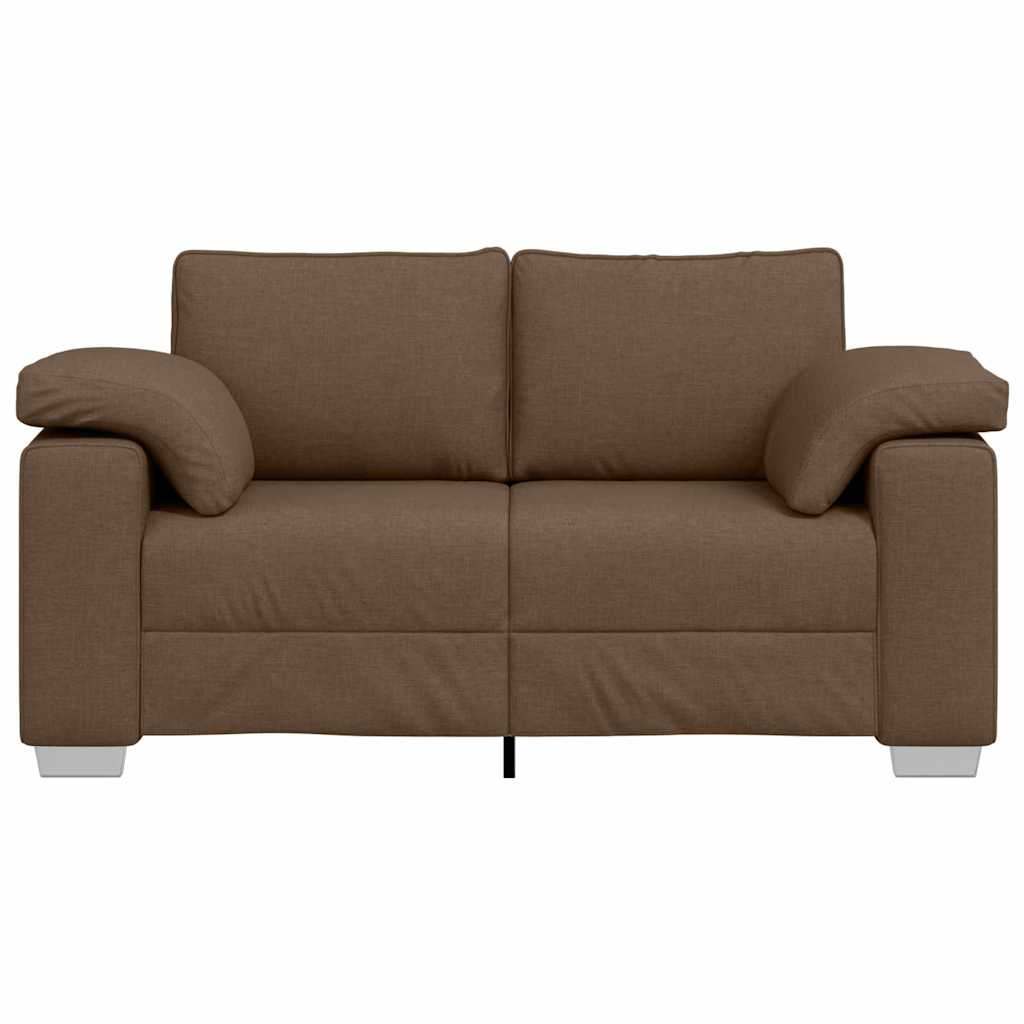 vidaXL Sofa dwuosobowa Brązowy 160 cm tkanina