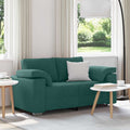 vidaXL Sofa dwuosobowa Ciemna zieleń 160 cm tkanina