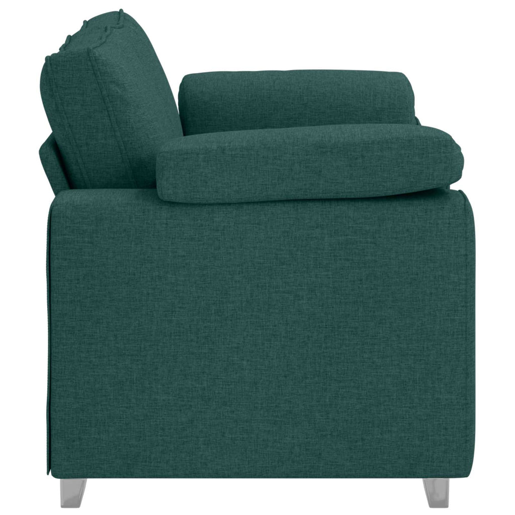 vidaXL Sofa dwuosobowa Ciemna zieleń 160 cm tkanina
