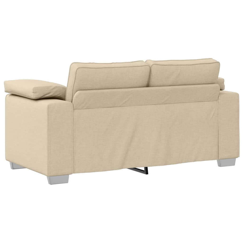 vidaXL Sofa dwuosobowa Kremowy 160 cm tkanina