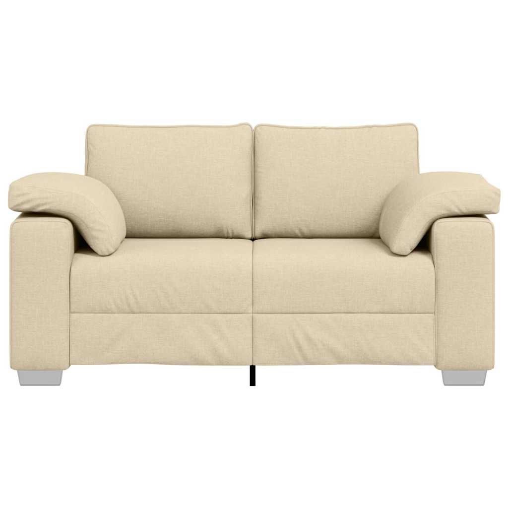 vidaXL Sofa dwuosobowa Kremowy 160 cm tkanina