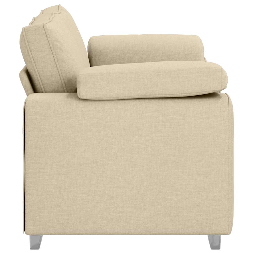 vidaXL Sofa dwuosobowa Kremowy 160 cm tkanina