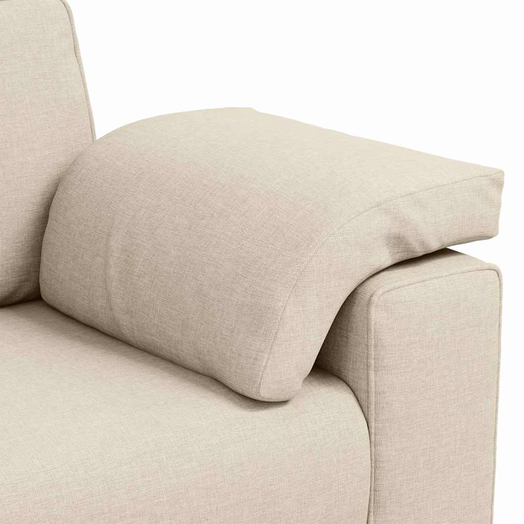 vidaXL Sofa dwuosobowa Beżowy 160 cm Tkanina lniana