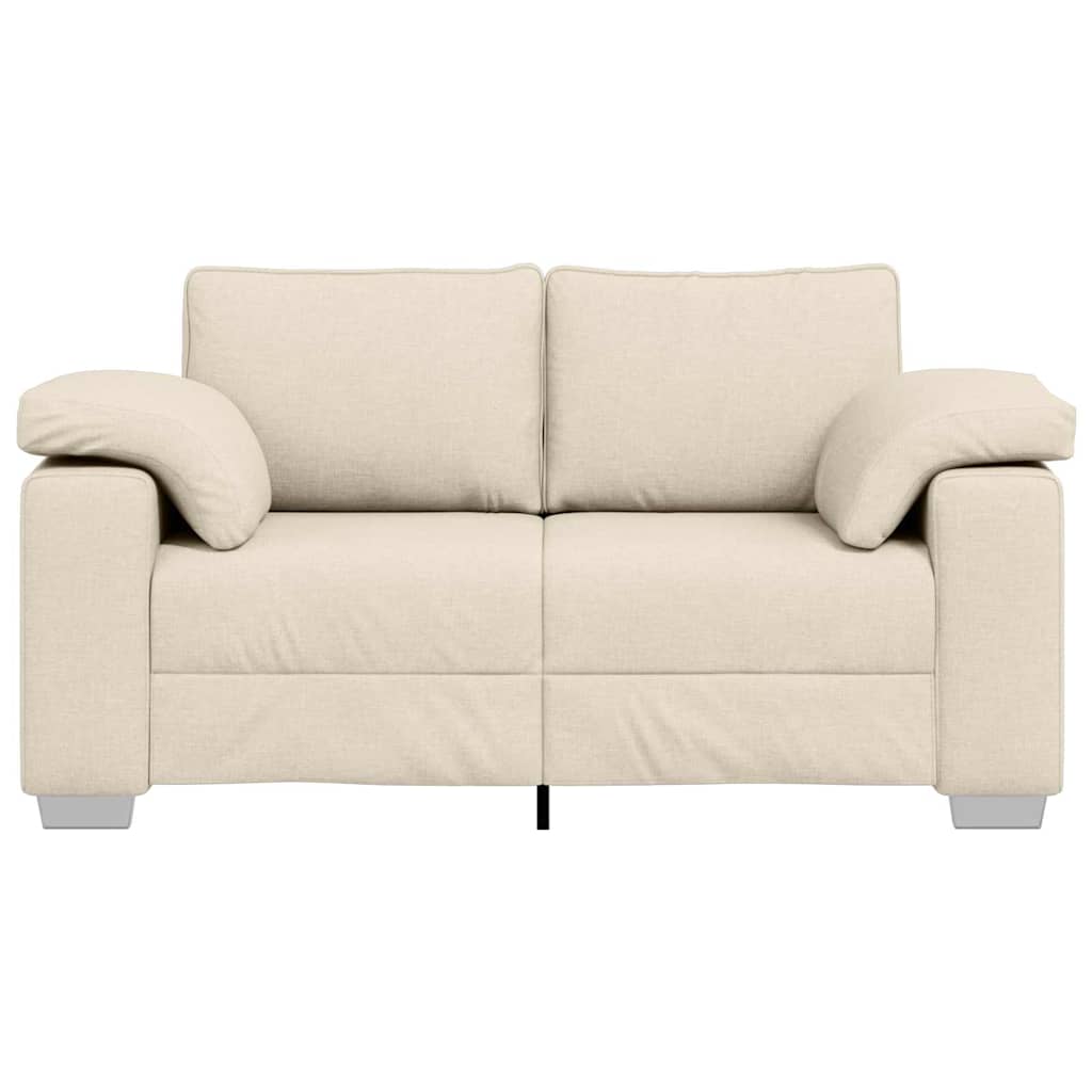vidaXL Sofa dwuosobowa Beżowy 160 cm Tkanina lniana