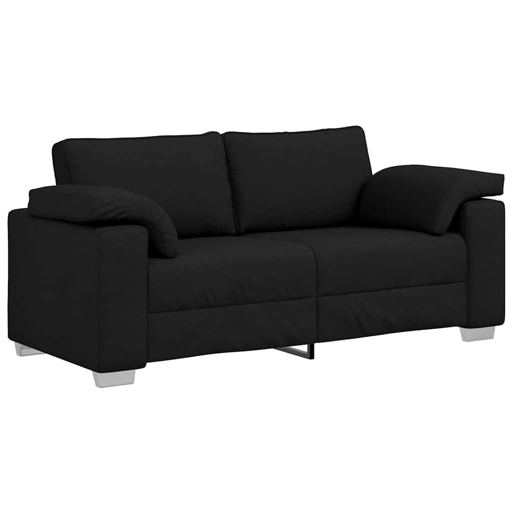 vidaXL Sofa dwuosobowa Czarny 180 cm tkanina