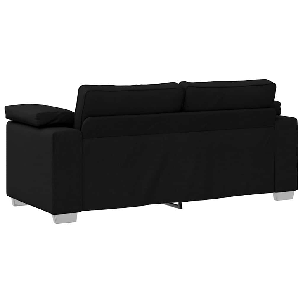 vidaXL Sofa dwuosobowa Czarny 180 cm tkanina