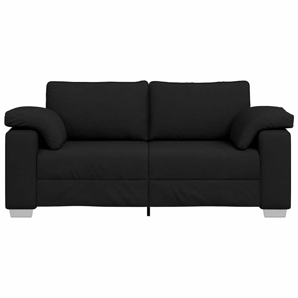 vidaXL Sofa dwuosobowa Czarny 180 cm tkanina