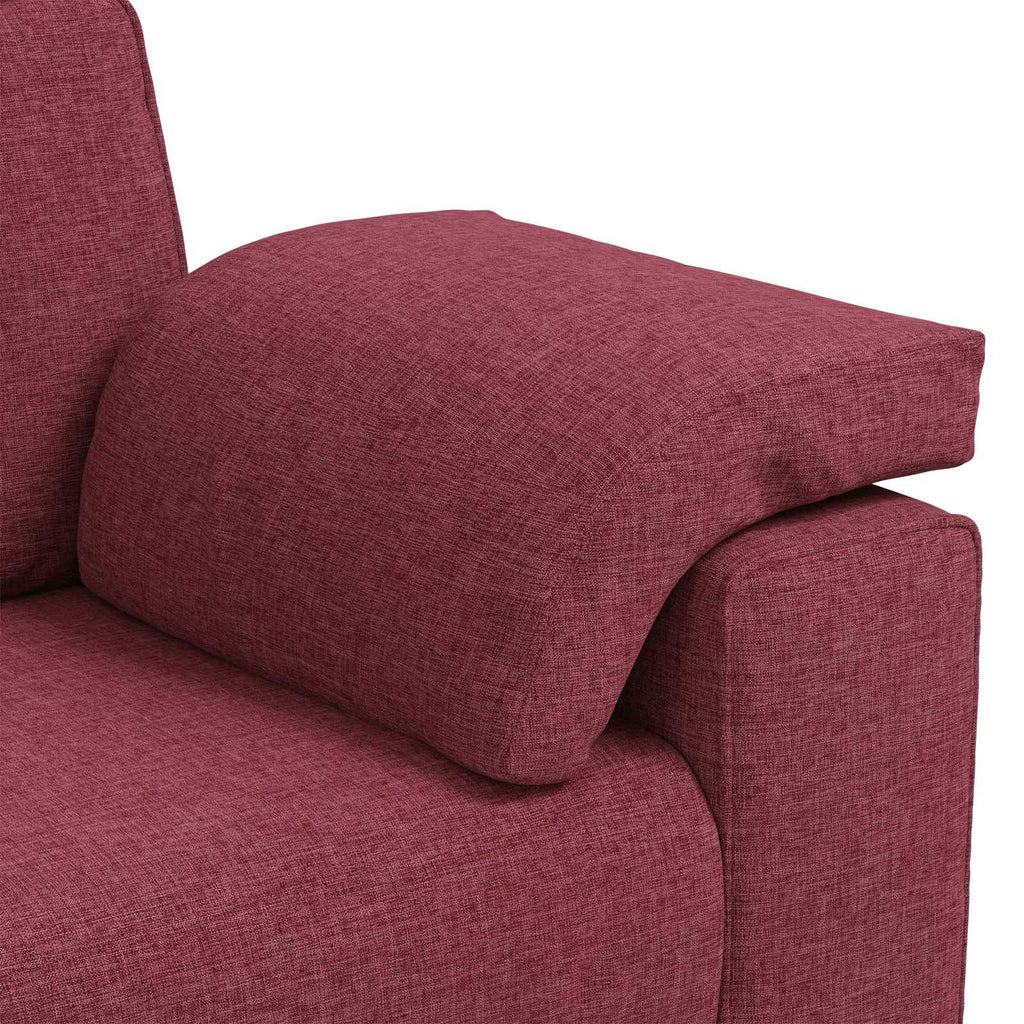 vidaXL Sofa dwuosobowa Czerwone wino 180 cm tkanina
