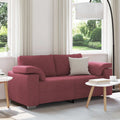 vidaXL Sofa dwuosobowa Czerwone wino 180 cm tkanina