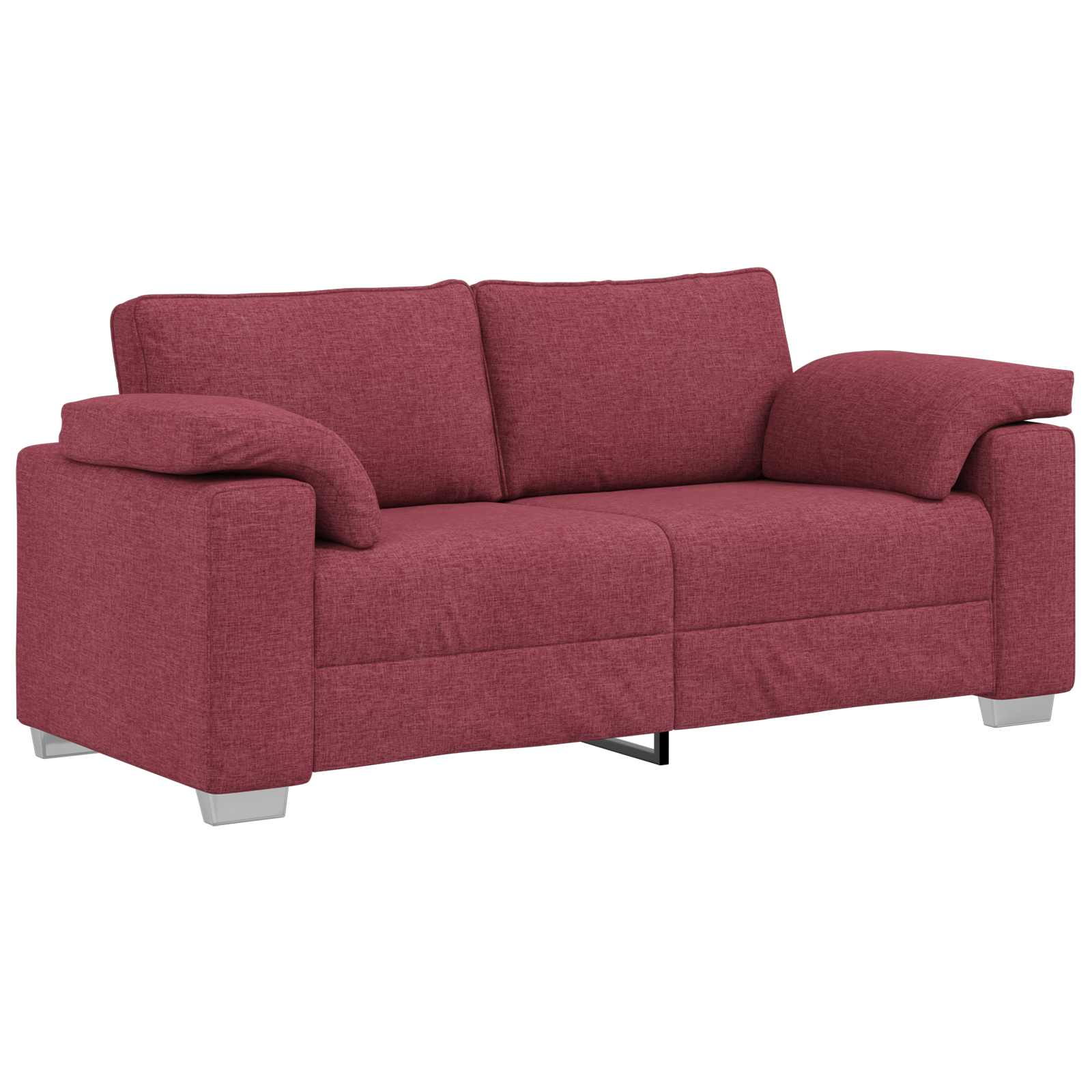 vidaXL Sofa dwuosobowa Czerwone wino 180 cm tkanina