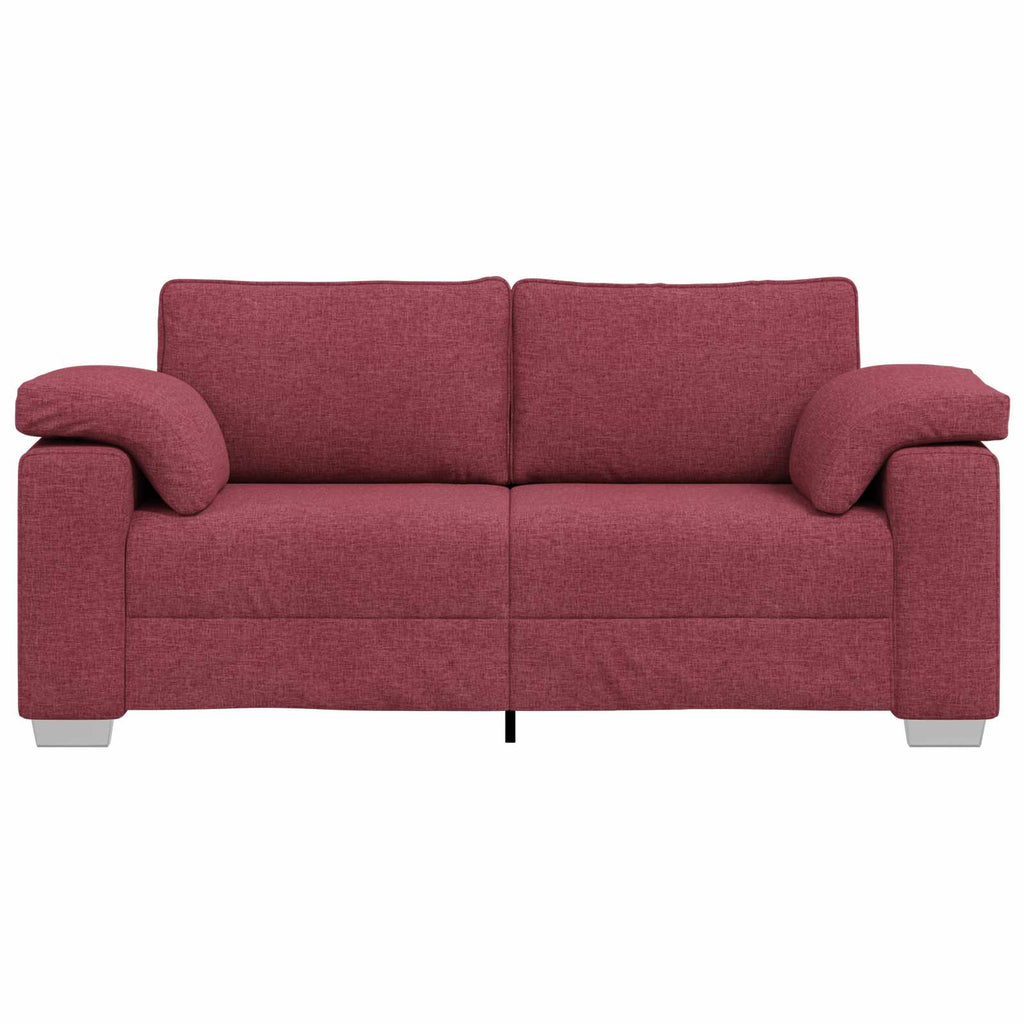 vidaXL Sofa dwuosobowa Czerwone wino 180 cm tkanina