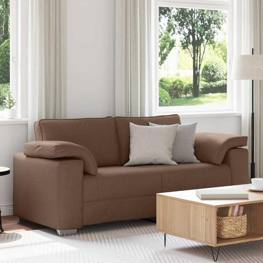 vidaXL Sofa dwuosobowa Brązowy 180 cm tkanina