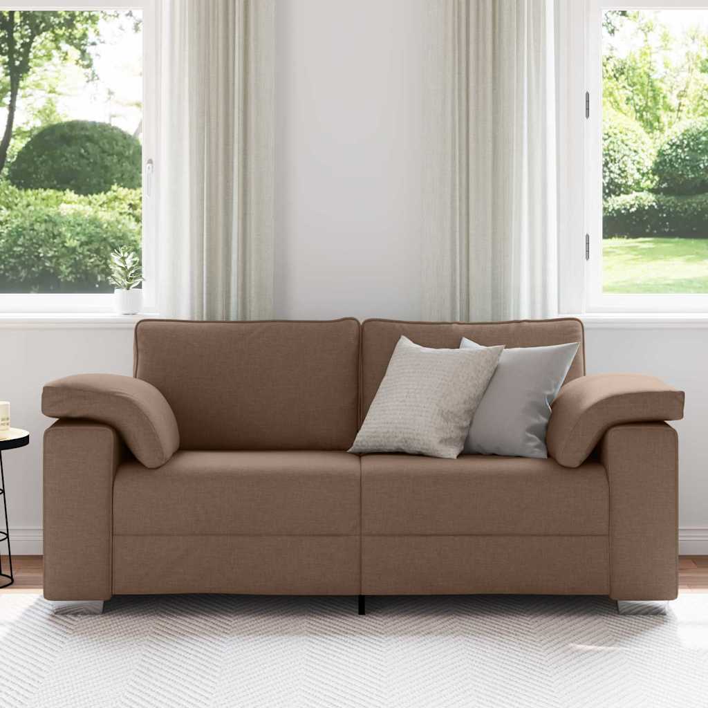 vidaXL Sofa dwuosobowa Brązowy 180 cm tkanina