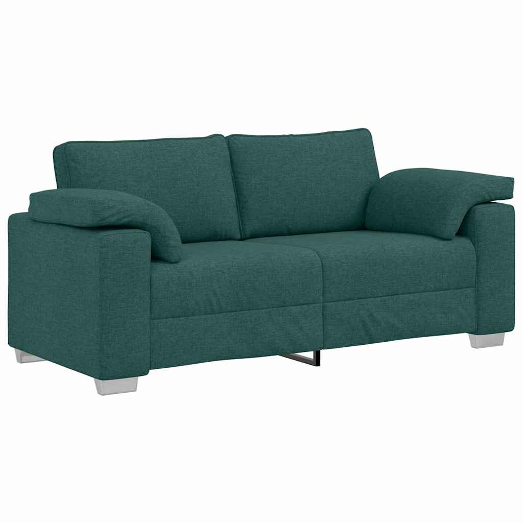 vidaXL Sofa dwuosobowa Ciemna zieleń 180 cm tkanina