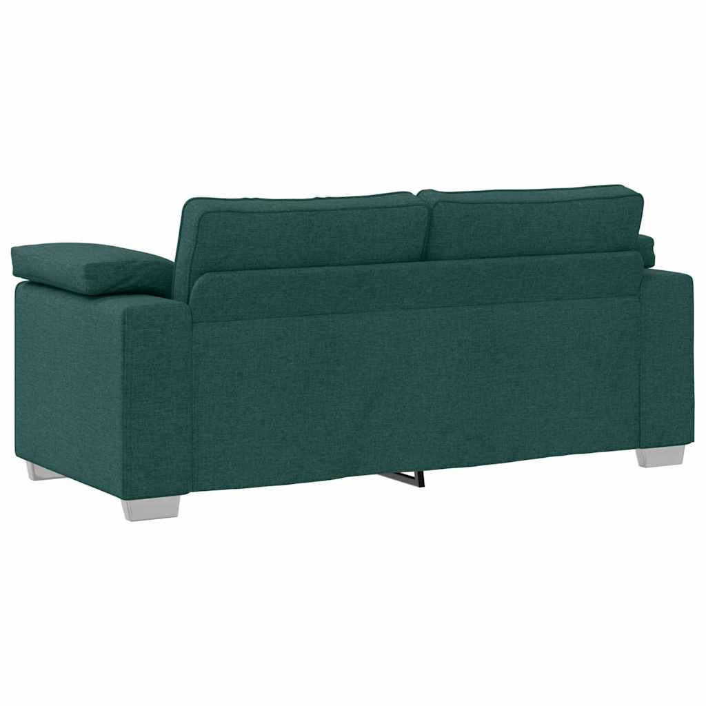 vidaXL Sofa dwuosobowa Ciemna zieleń 180 cm tkanina
