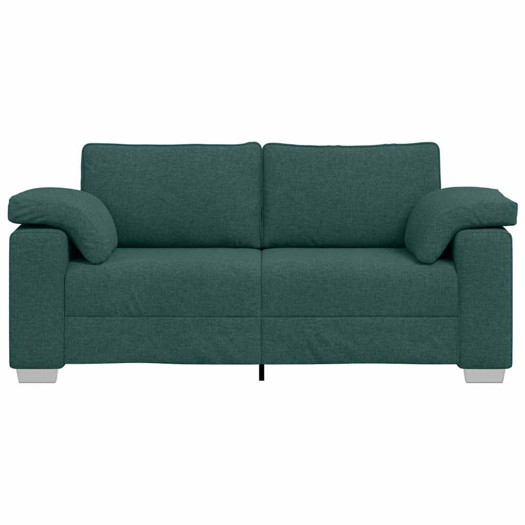 vidaXL Sofa dwuosobowa Ciemna zieleń 180 cm tkanina