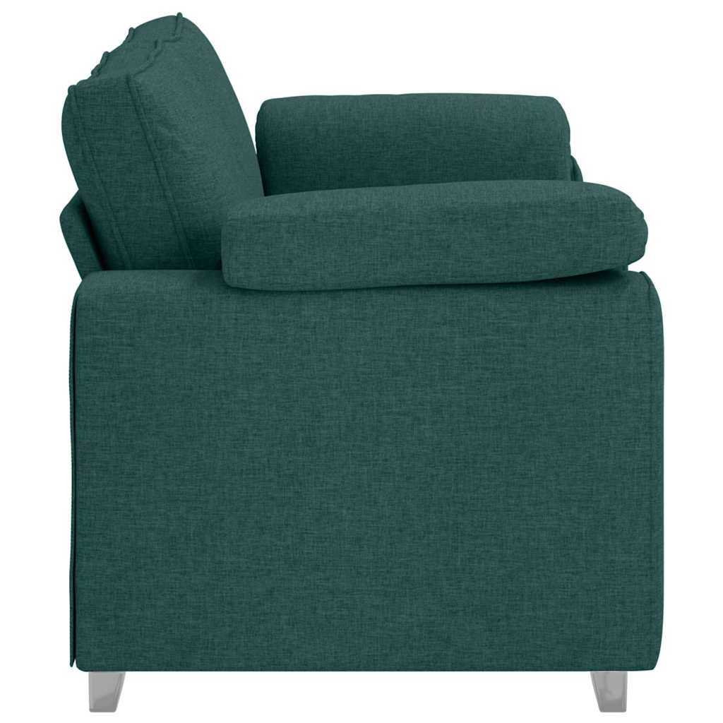 vidaXL Sofa dwuosobowa Ciemna zieleń 180 cm tkanina