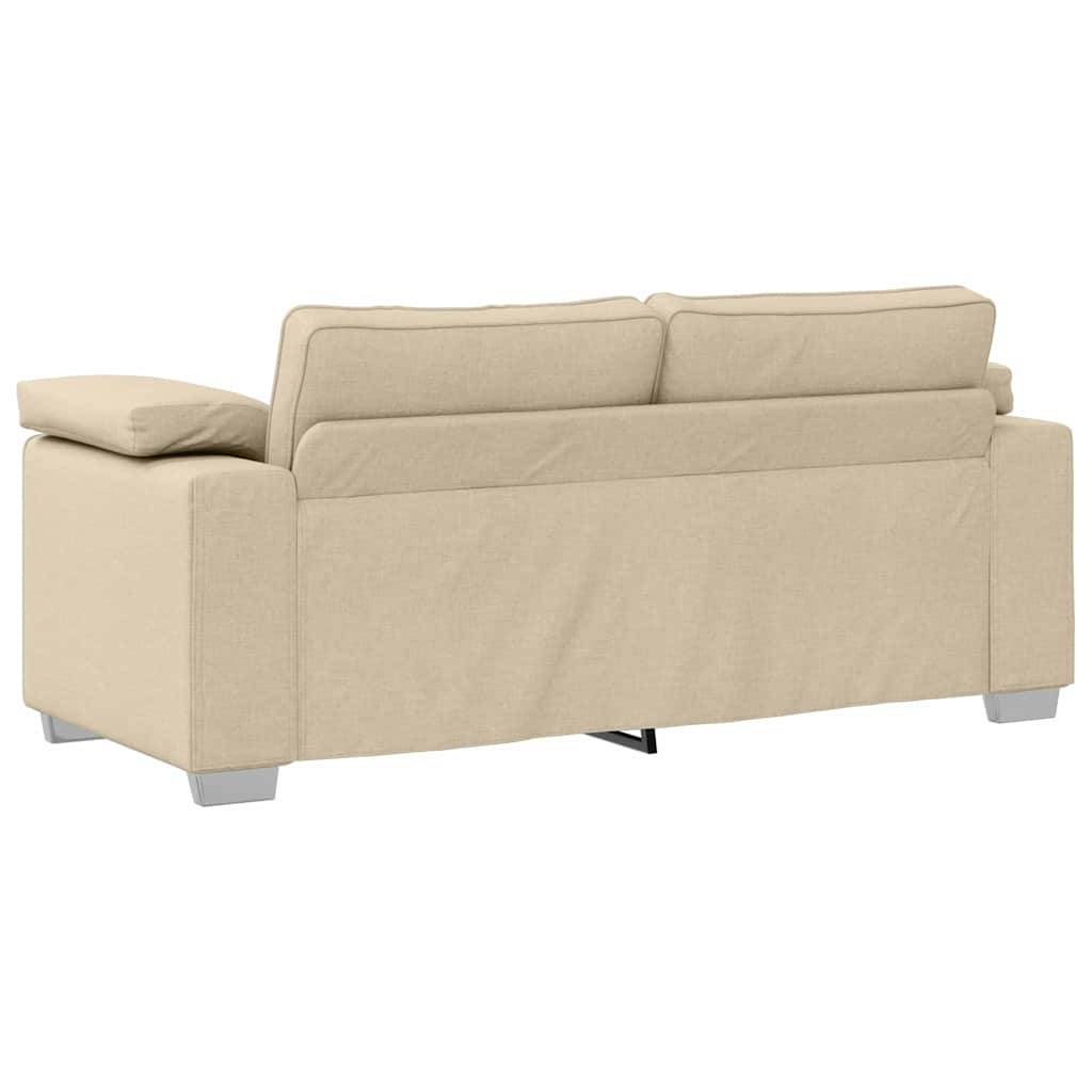 vidaXL Sofa dwuosobowa Kremowy 180 cm tkanina