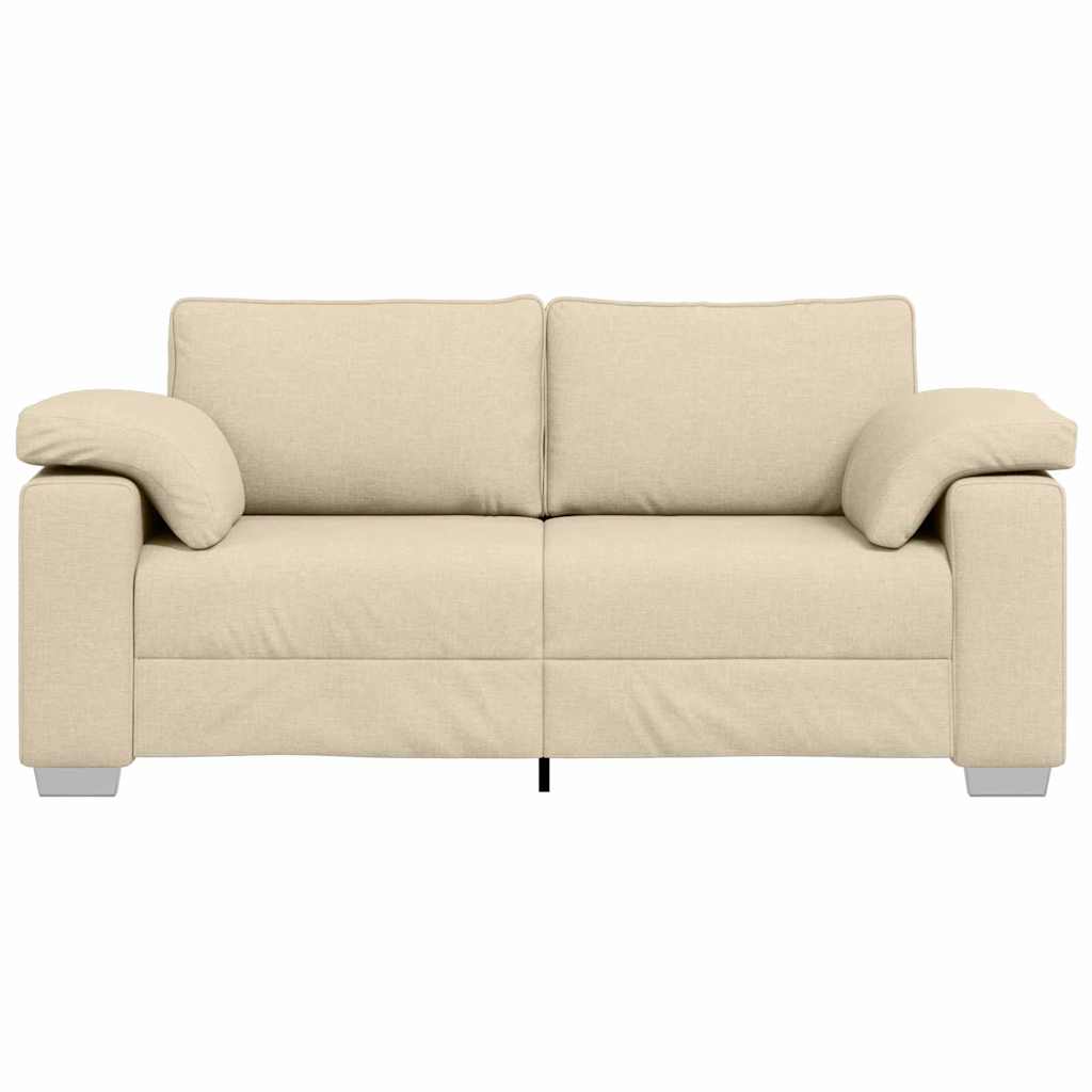 vidaXL Sofa dwuosobowa Kremowy 180 cm tkanina