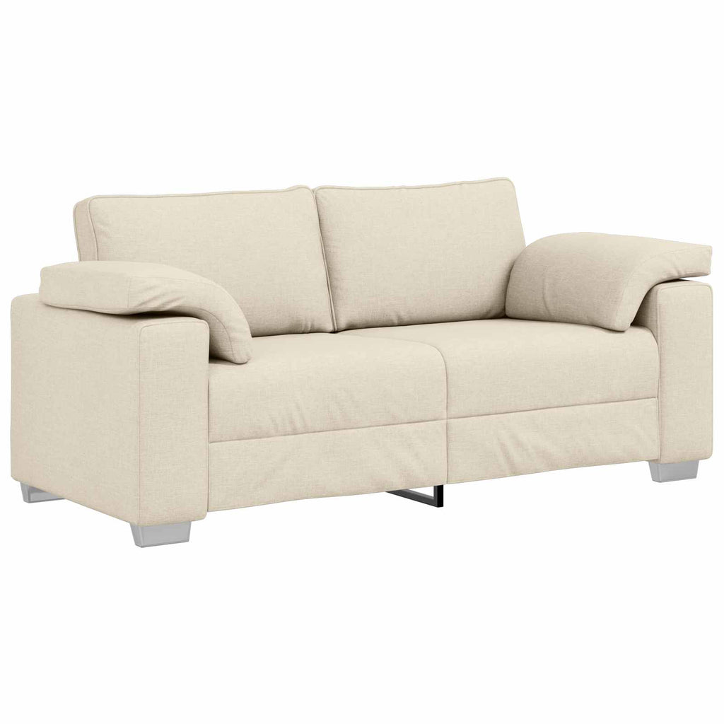 vidaXL Sofa dwuosobowa Beżowy 180 cm Tkanina lniana