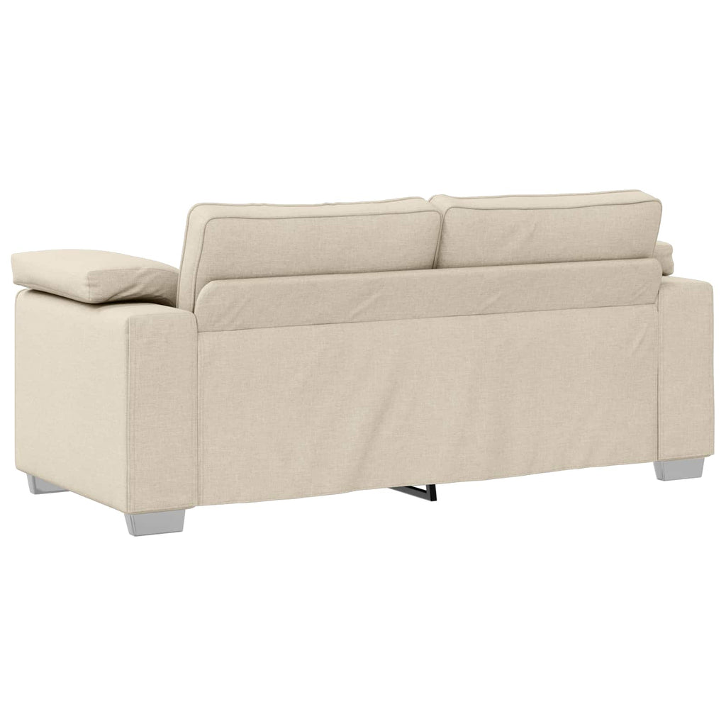vidaXL Sofa dwuosobowa Beżowy 180 cm Tkanina lniana