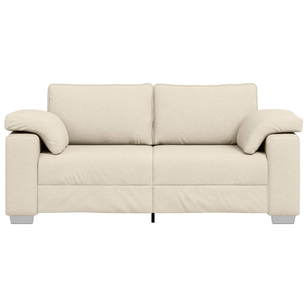 vidaXL Sofa dwuosobowa Beżowy 180 cm Tkanina lniana
