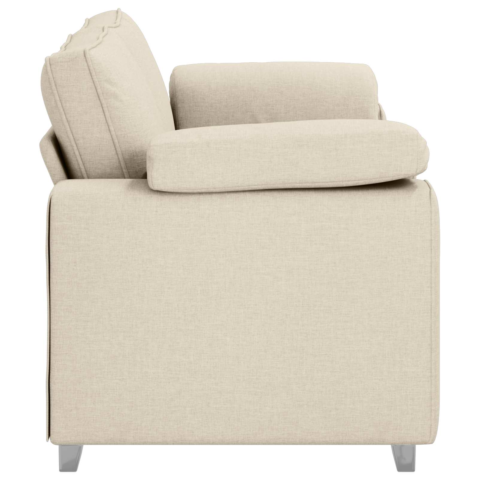 vidaXL Sofa dwuosobowa Beżowy 180 cm Tkanina lniana