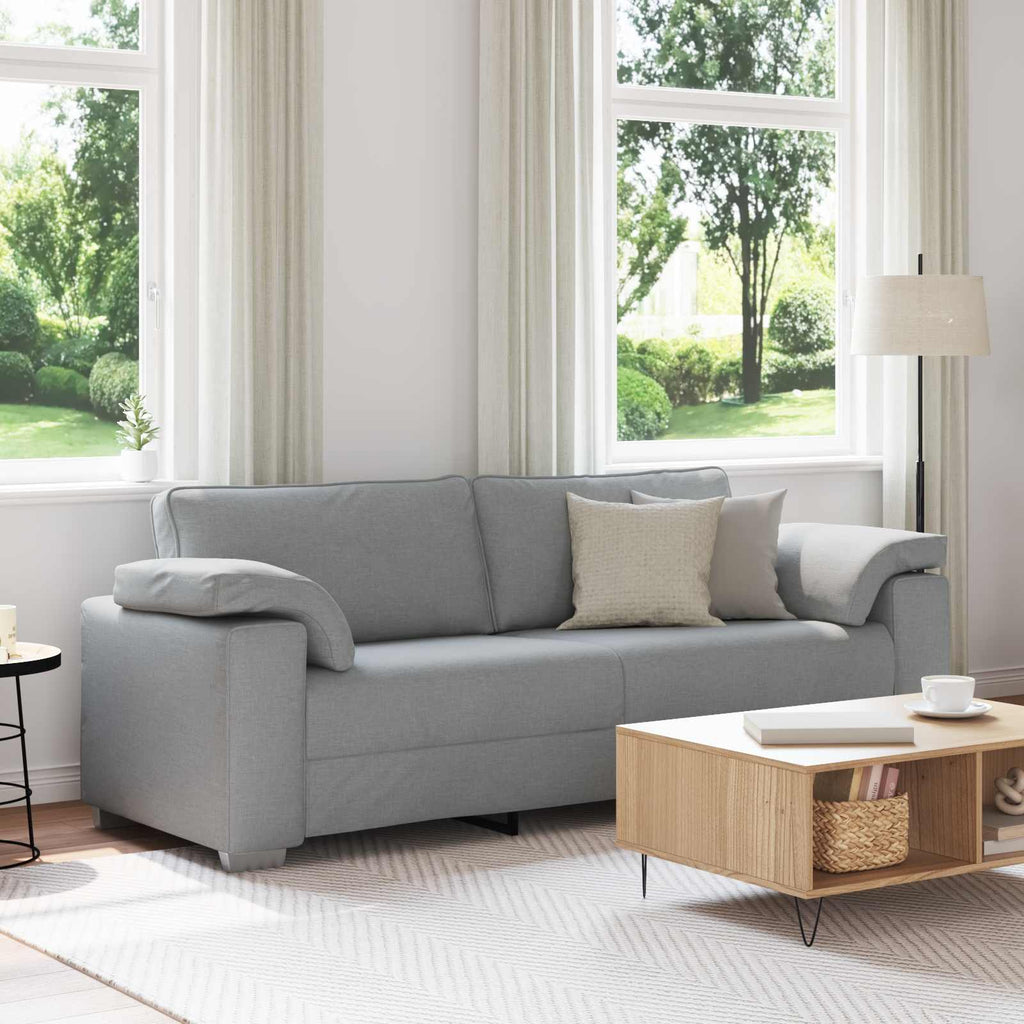 vidaXL Sofa 3-osobowa Jasnoszary 220 cm tkanina