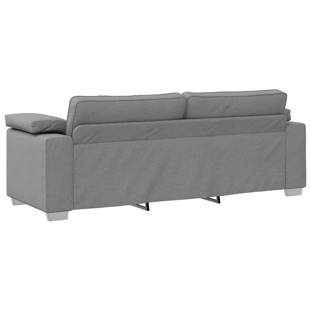 vidaXL Sofa 3-osobowa Jasnoszary 220 cm tkanina