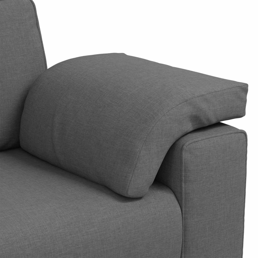 vidaXL Sofa 3-osobowa Ciemnoszary 220 cm tkanina