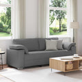 vidaXL Sofa 3-osobowa Ciemnoszary 220 cm tkanina
