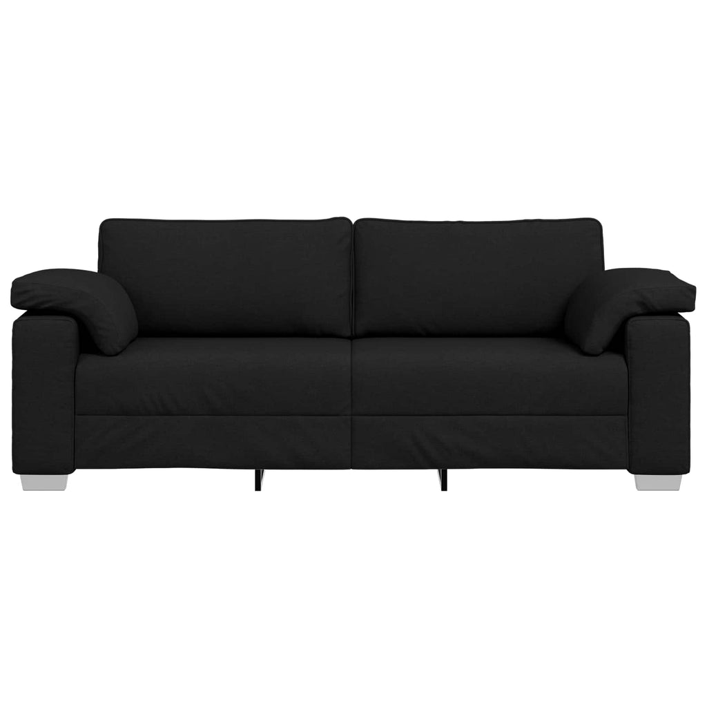 vidaXL Sofa 3-osobowa Czarny 220 cm tkanina