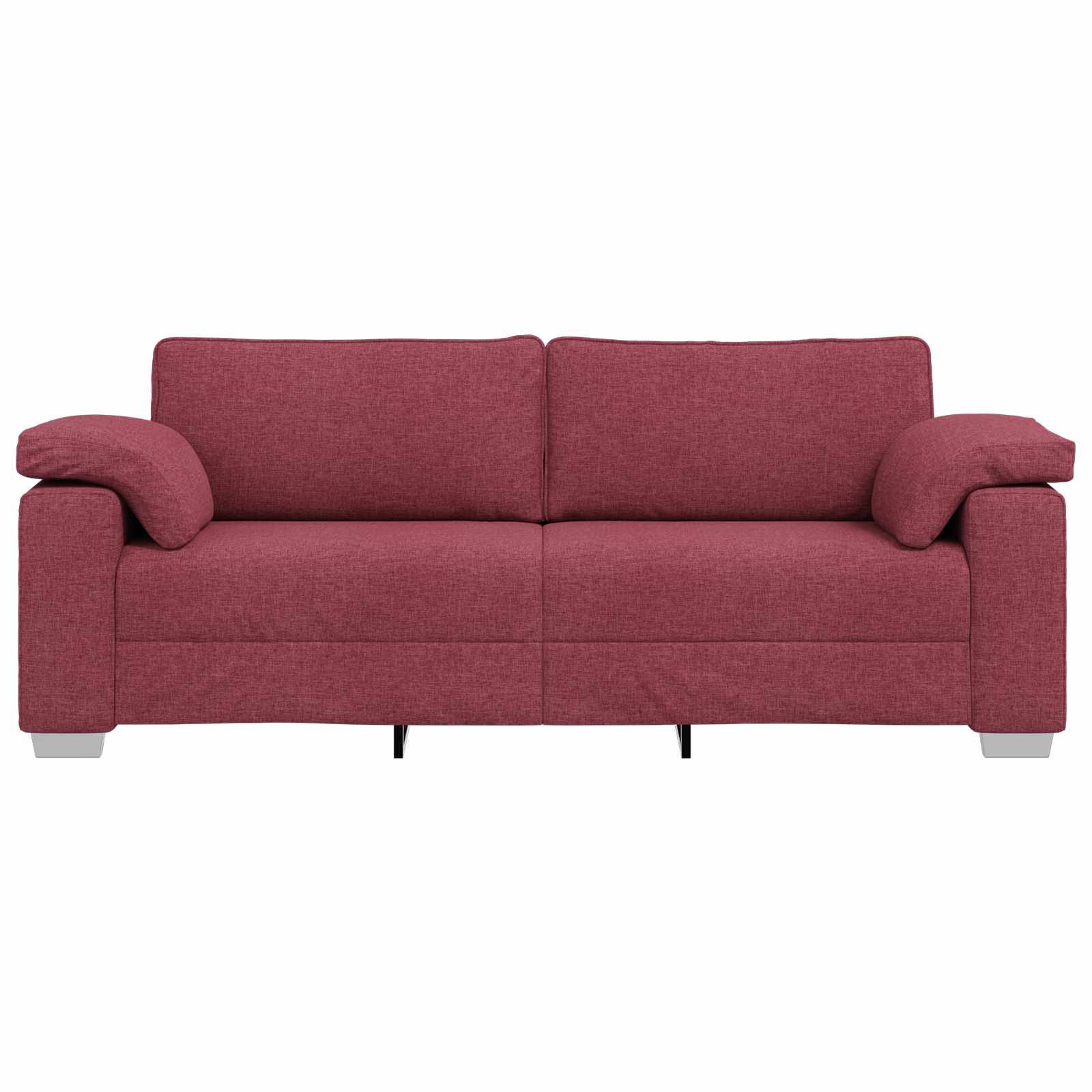 vidaXL Sofa 3-osobowa Czerwone wino 220 cm tkanina