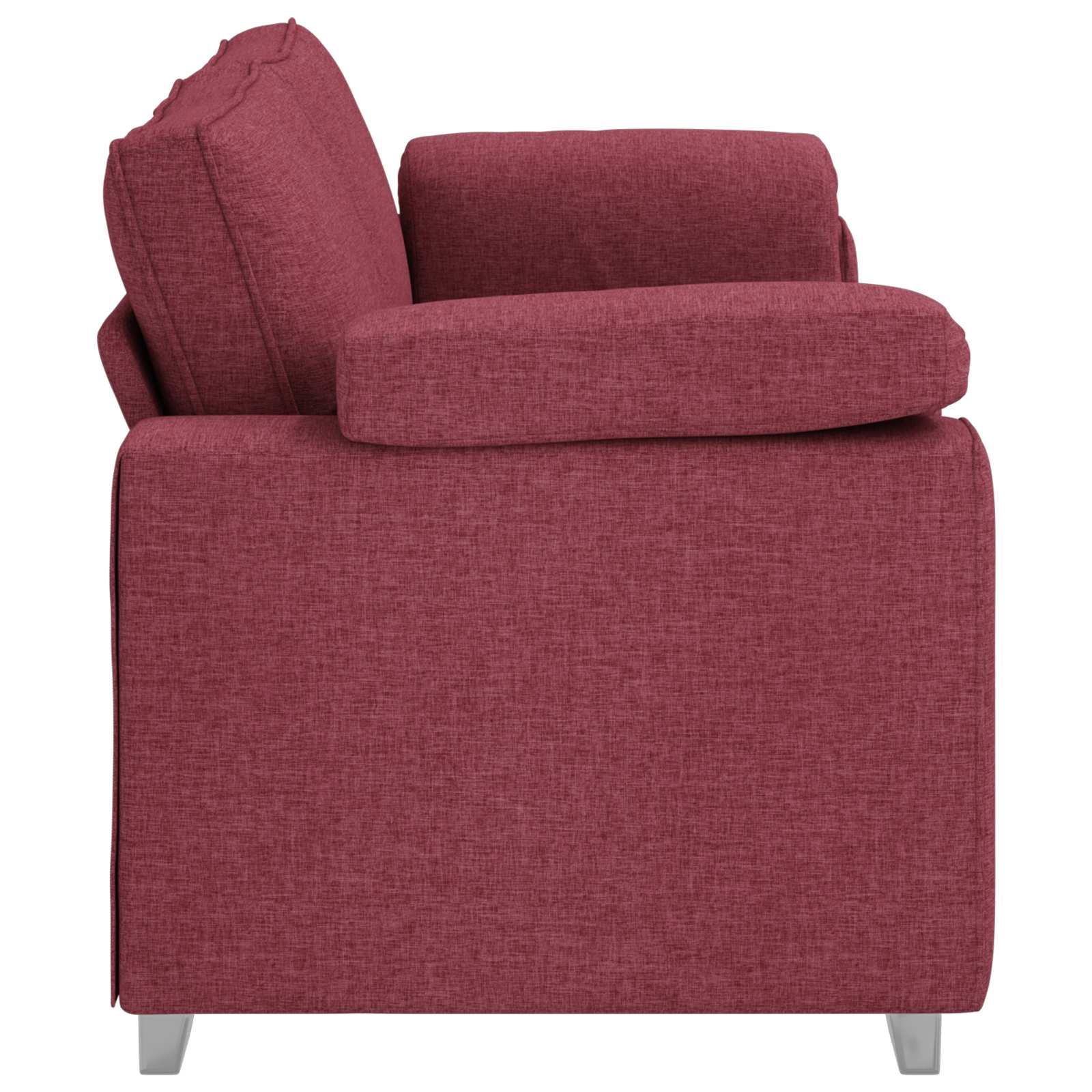 vidaXL Sofa 3-osobowa Czerwone wino 220 cm tkanina