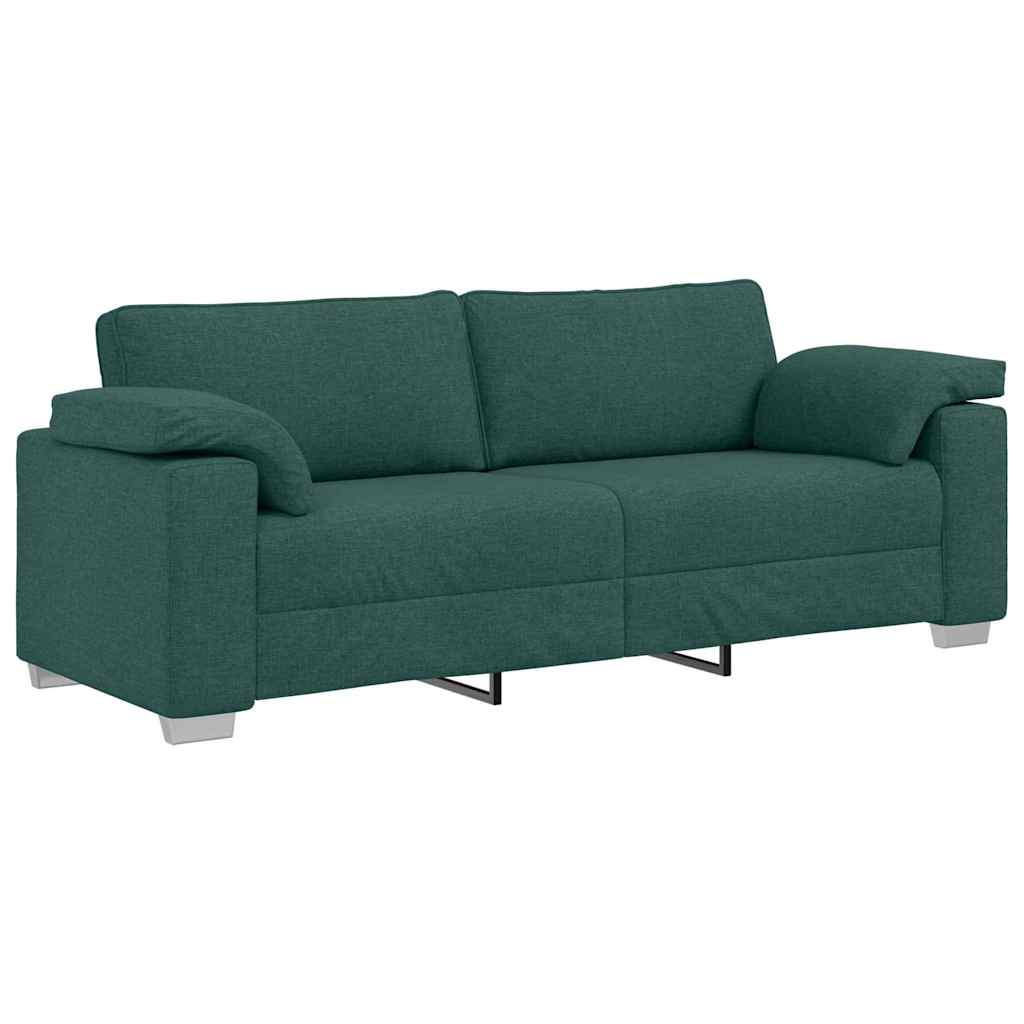 vidaXL Sofa 3-osobowa Ciemna zieleń 220 cm tkanina