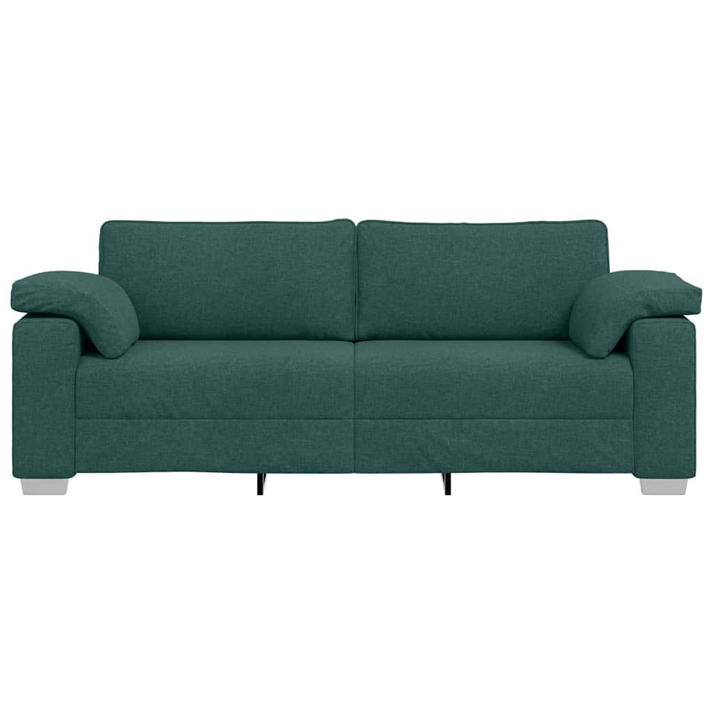vidaXL Sofa 3-osobowa Ciemna zieleń 220 cm tkanina