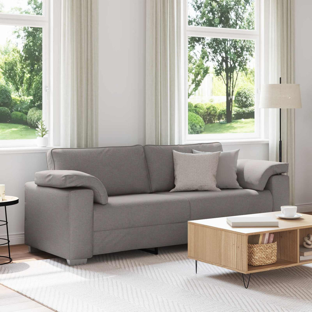 vidaXL Sofa 3-osobowa Ciemnoszary 220 cm tkanina