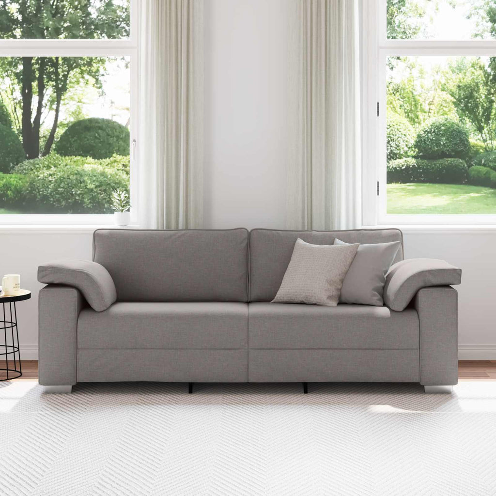 vidaXL Sofa 3-osobowa Ciemnoszary 220 cm tkanina