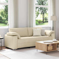 vidaXL Sofa 3-osobowa Kremowy 220 cm tkanina