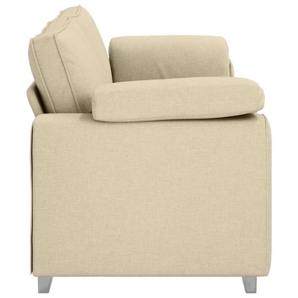 vidaXL Sofa 3-osobowa Kremowy 220 cm tkanina