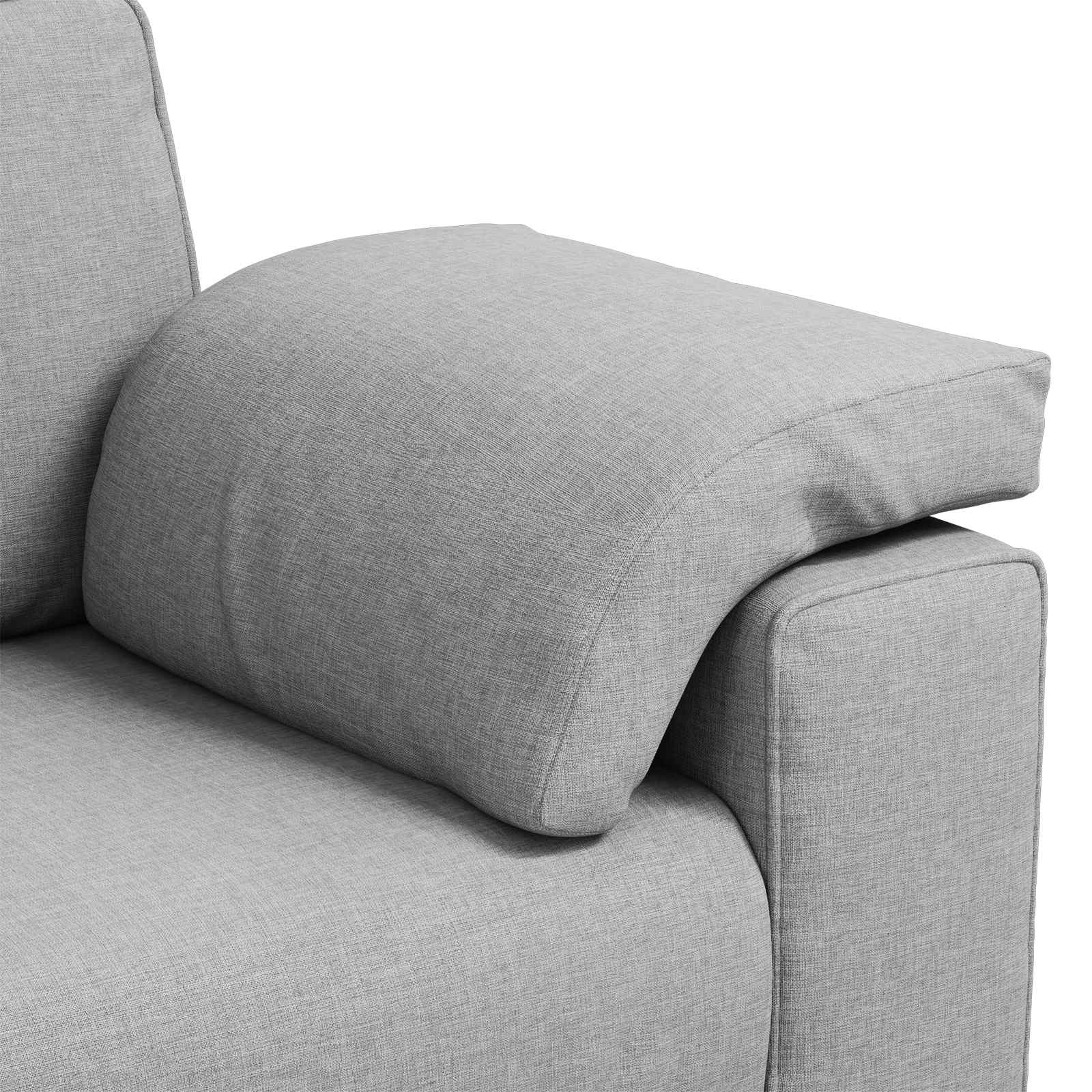 vidaXL Sofa 3-osobowa Szary chmur 220 cm tkanina